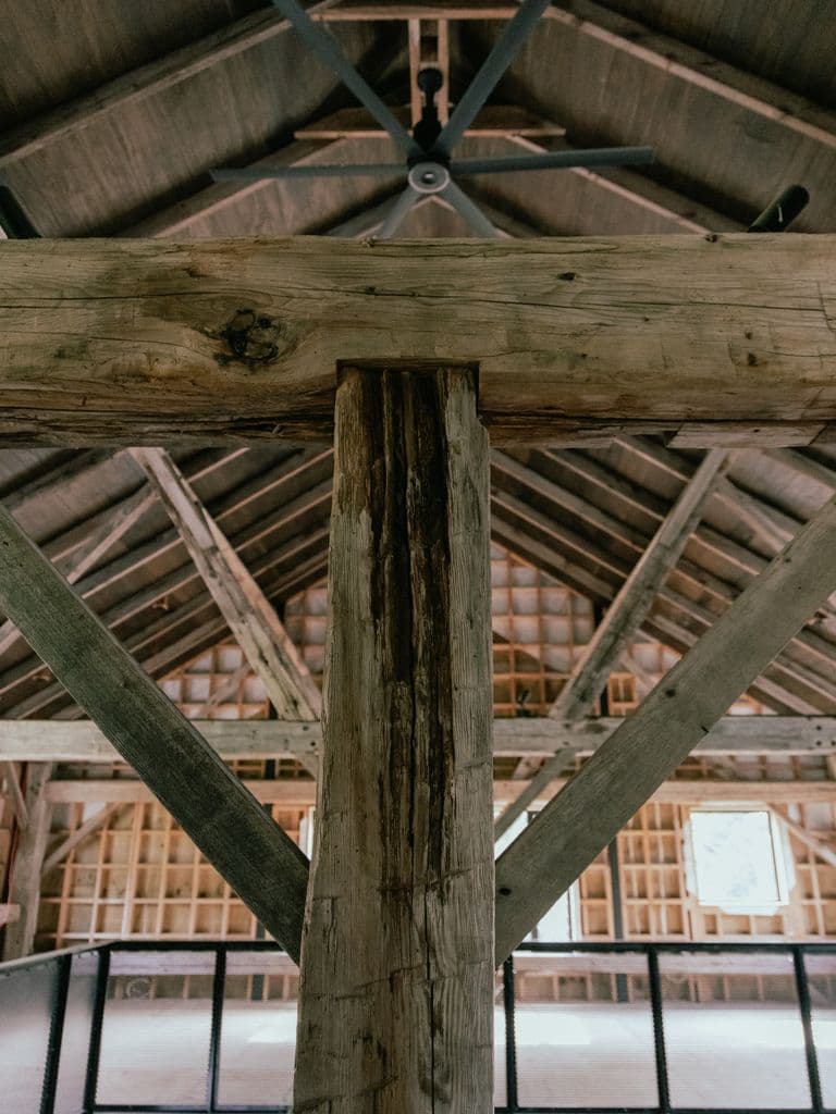Auckland heritage barn restoration with modern architectural glazing and exposed timber beams