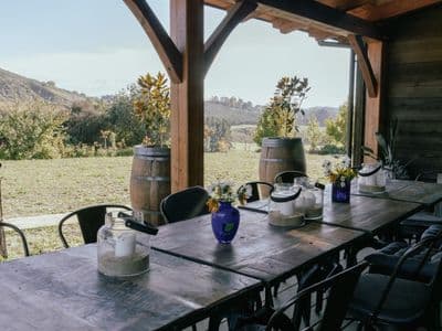 Luxury timber frame event barn interior in New Zealand
