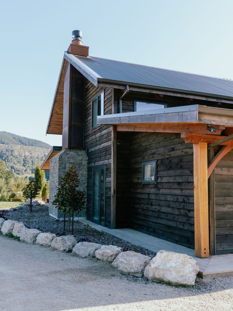 Luxury countryside barn home with traditional timber frame and river views