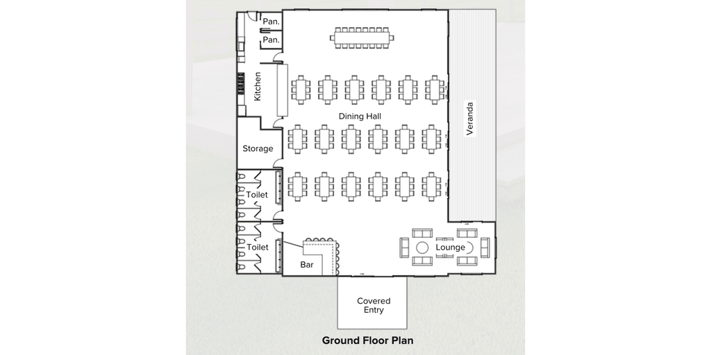 Rustic luxury barn venue floor plan design built from premium New Zealand timber