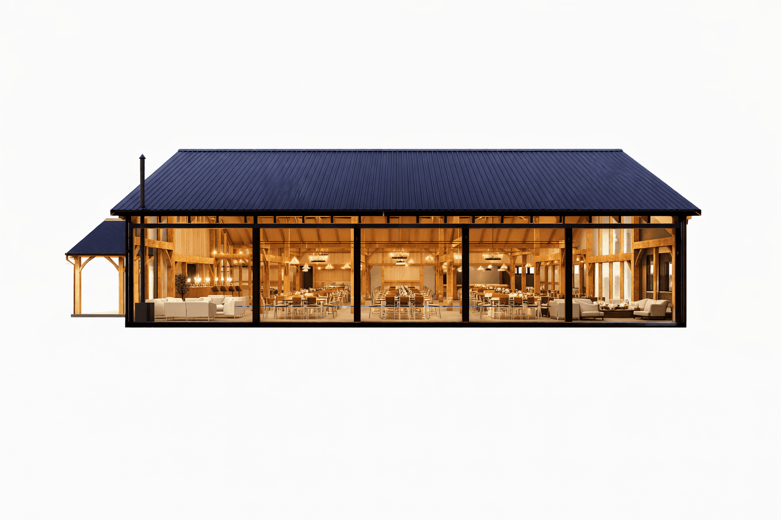 Expansive timber barn venue design for large gatherings in NZ