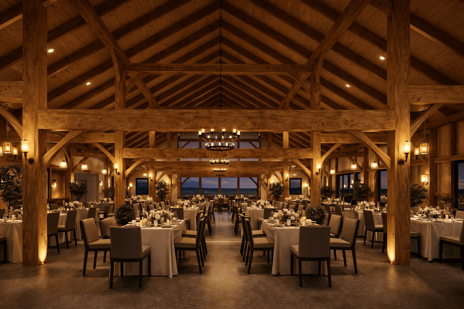 Elegant barn venue with large open-span design in NZ