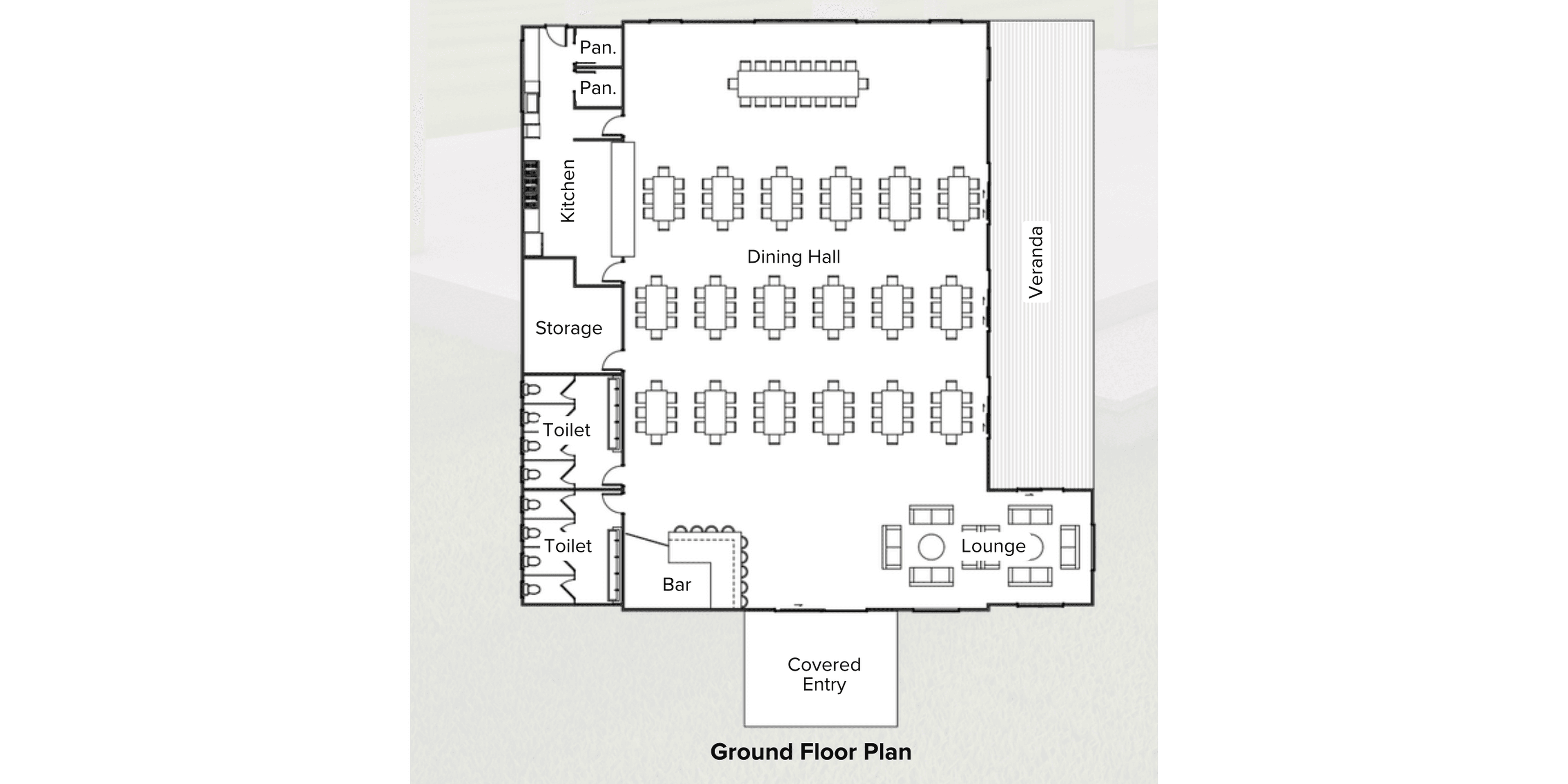 Rustic luxury barn venue floor plan design built from premium New Zealand timber