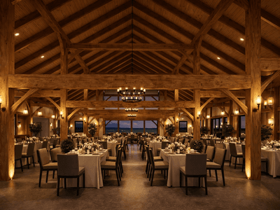 Elegant barn venue with large open-span design in NZ