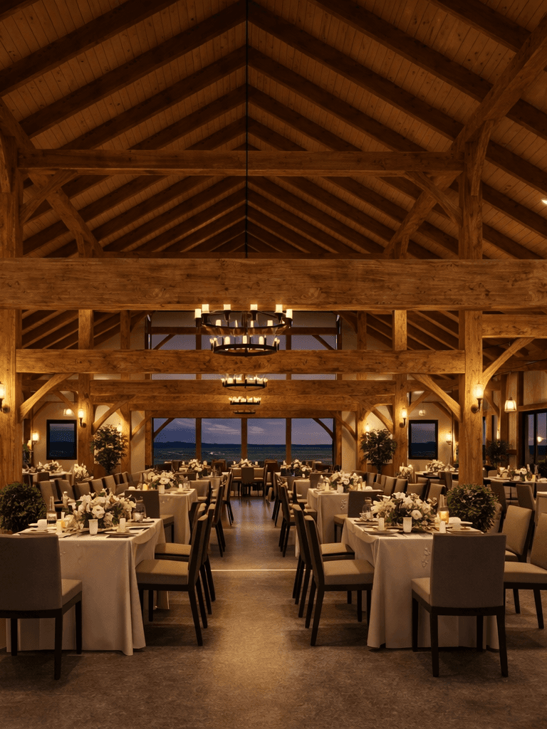 Elegant barn venue with large open-span design in NZ