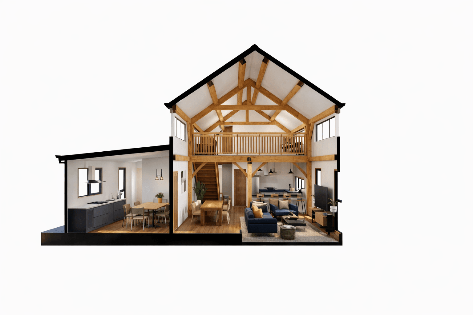 Luxury barn home with open-plan living in New Zealand