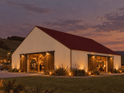 Douglas-fir timber frame barn for a New Zealand event venue - Heritage Timbercraft