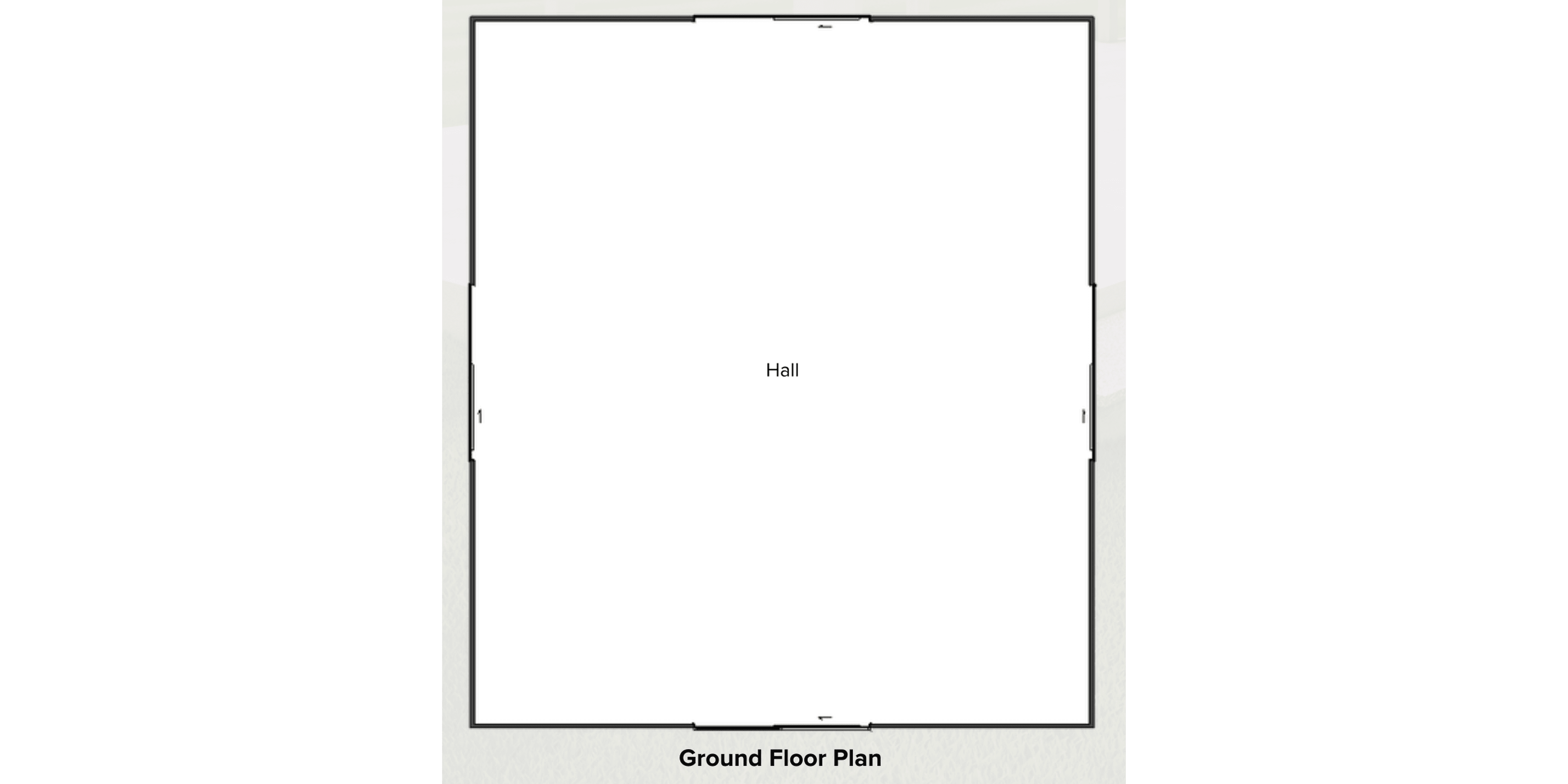 Event venue barn floor plan with exposed timber beams and large open hall