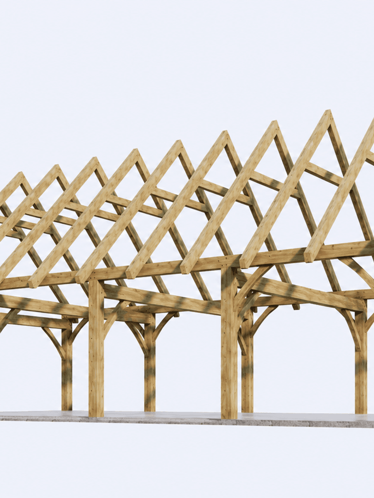 Barn vineyard storage shed timber frame