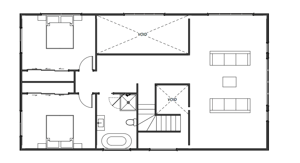 Barn townhouse floor plan development using New Zealand timber