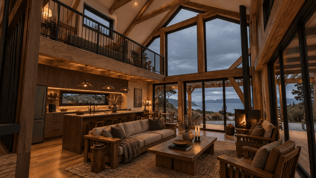 High-quality timber frame getaway home designed for a peaceful nature retreat
