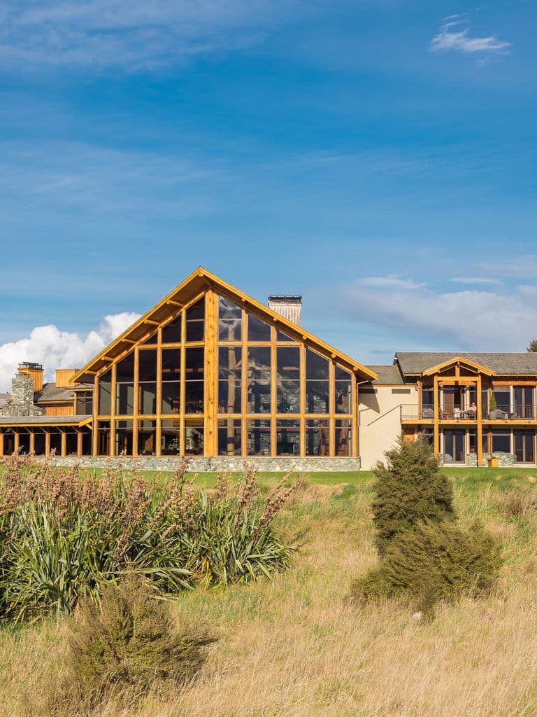 Luxury alpine lodge built primarily with New Zealand grown Douglas-fir