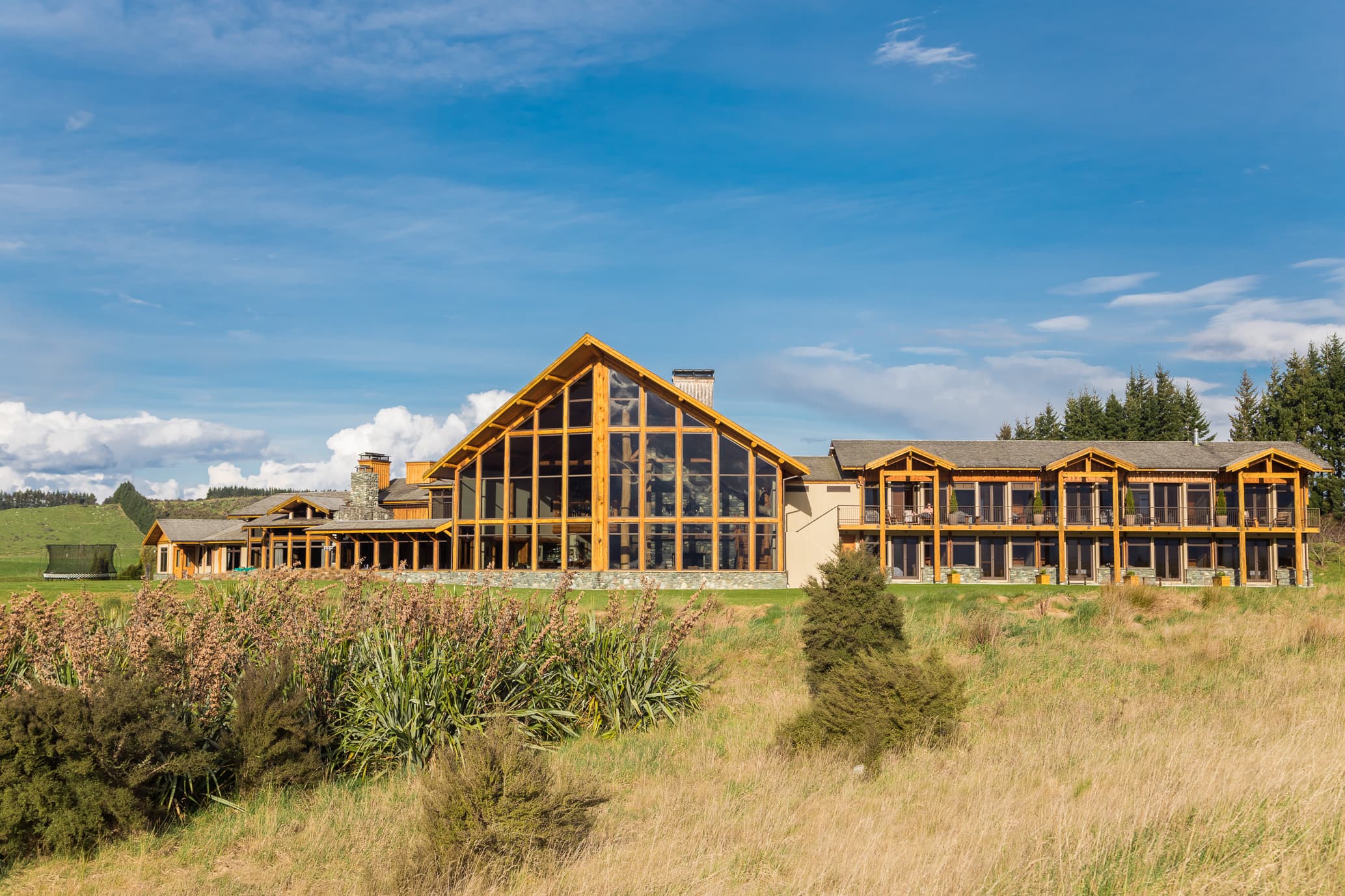 Luxury alpine lodge built primarily with New Zealand grown Douglas-fir