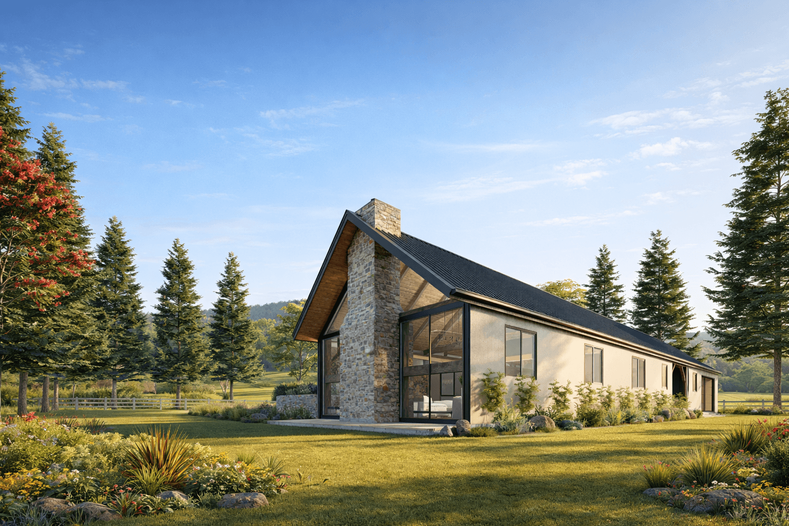 New Zealand inspired SIP panel barn house design