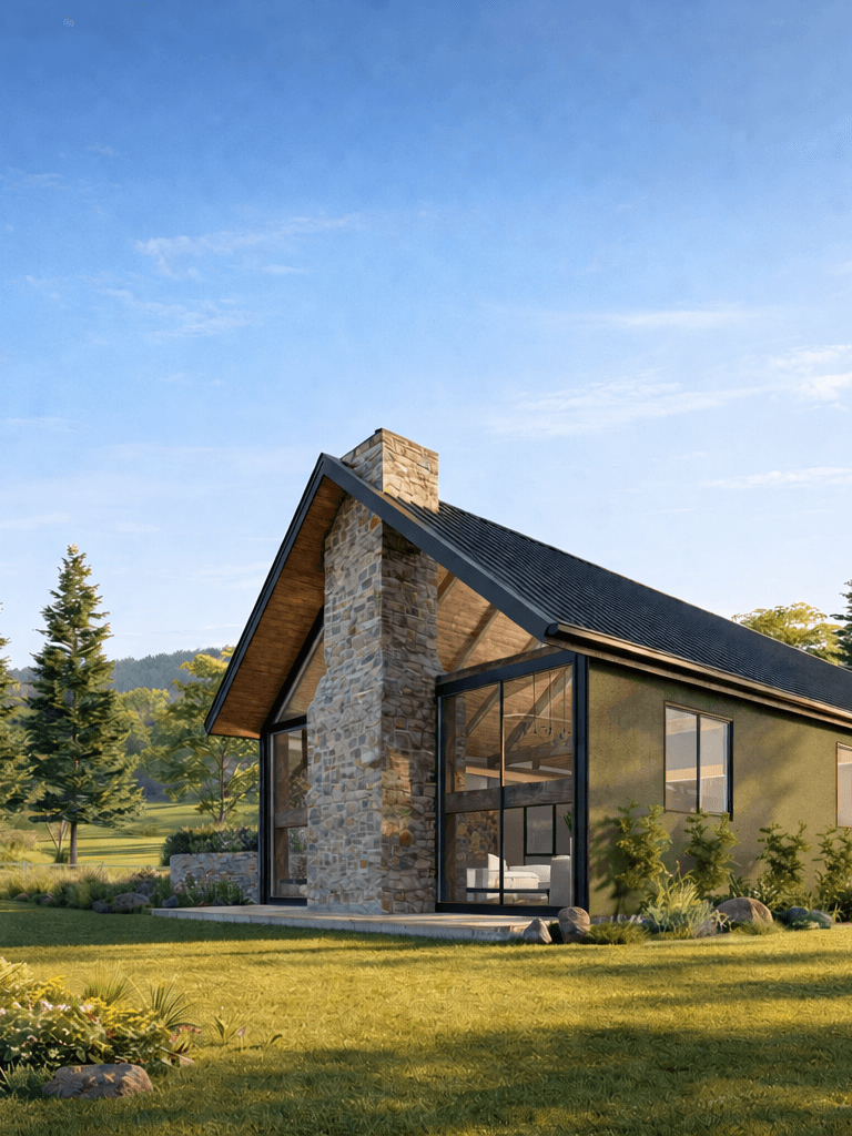 Spacious single storey barn home in modern rural style