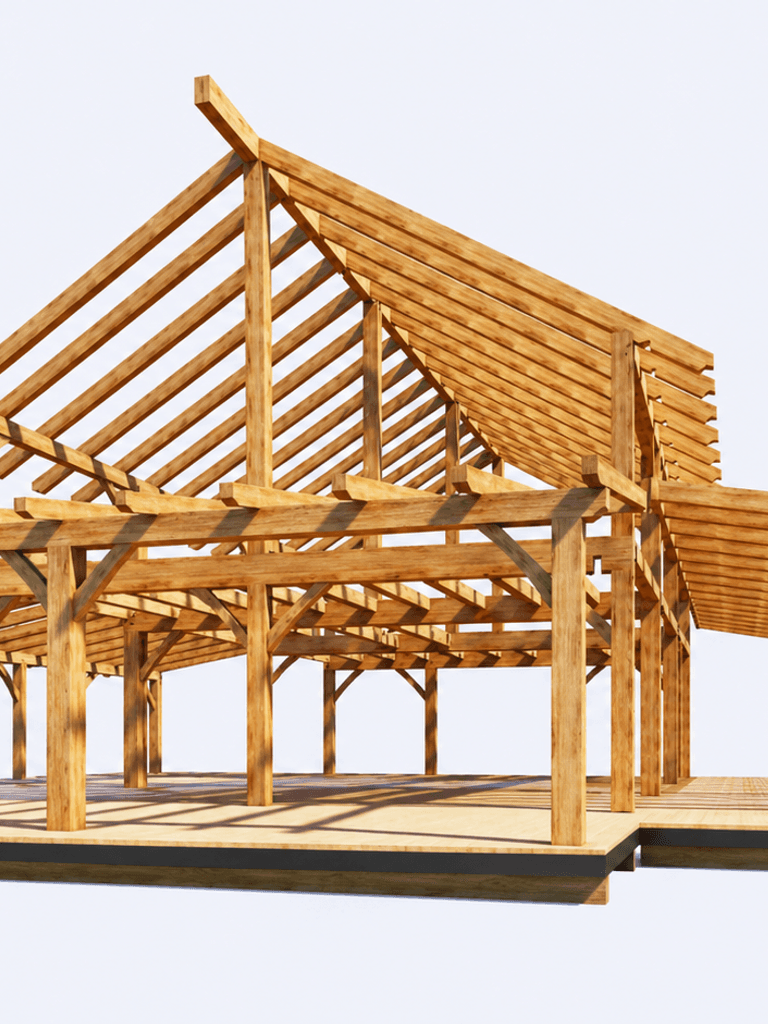 Timber frame family home with generous verandas and adaptable 3–4 bedroom layout