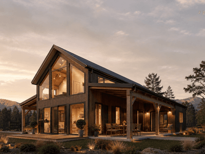 196m² timber frame barn home built from New Zealand timber with a flexible customisable floor plan for lifestyle blocks