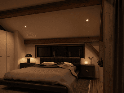 Premium 196m² barn-style home crafted from New Zealand-grown timber for lifestyle and rural properties master bedroom