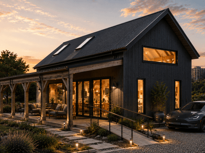 One bedroom barn home designed for Airbnb rental holiday home or urban professionals 