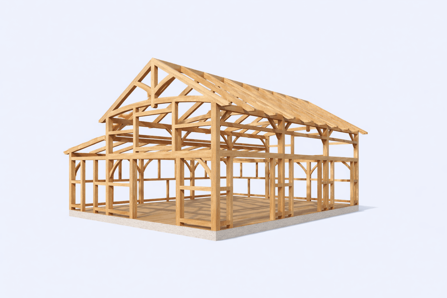 Reclaimed timber barn structure for events and hosting with open veranda seating