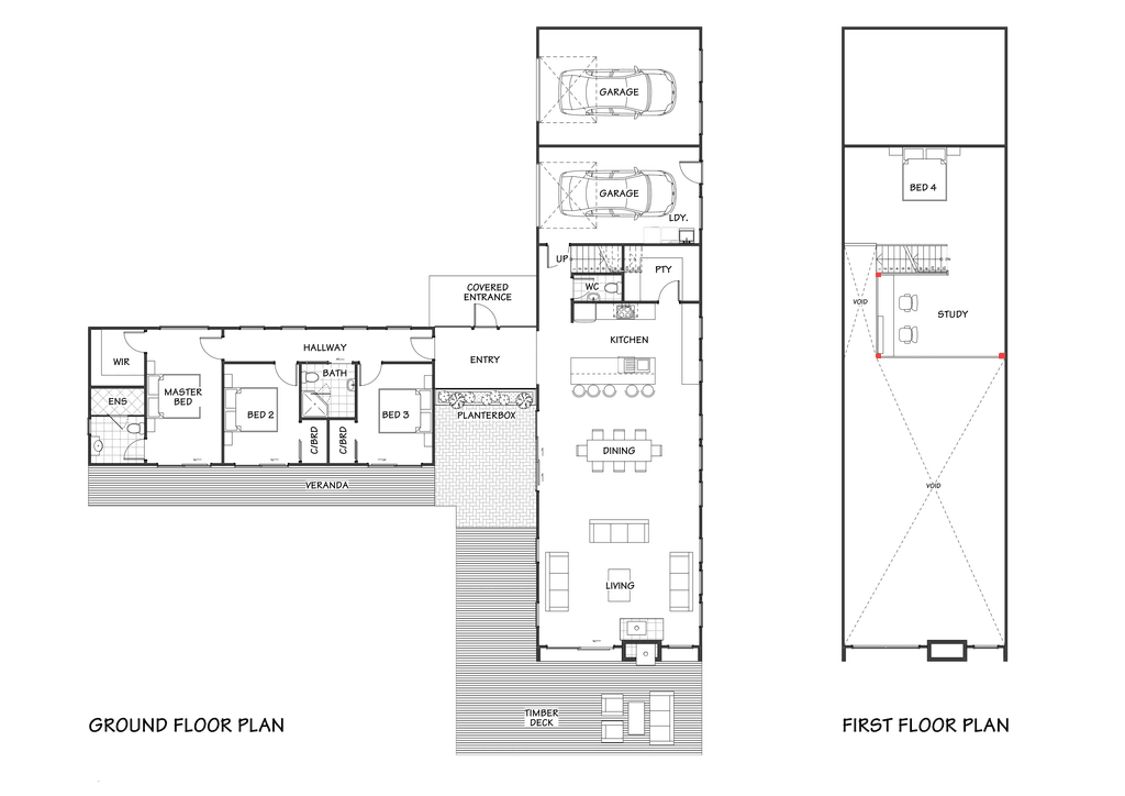 Legacy barn home floor plan with architectural timber frame and premium finishes