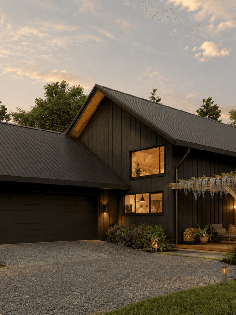 NZ timber barn home featuring handcrafted post and beam framing for rural lifestyle sections
