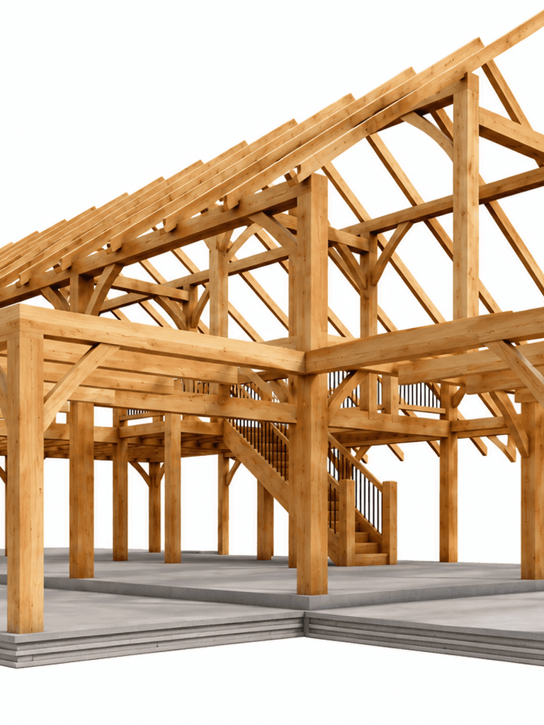 Premium post and beam barn home crafted from sustainably sourced New Zealand timber