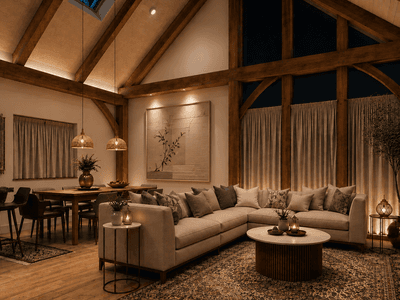 95m² handcrafted Douglas-fir timber frame barn home with versatile mezzanine loft in New Zealand