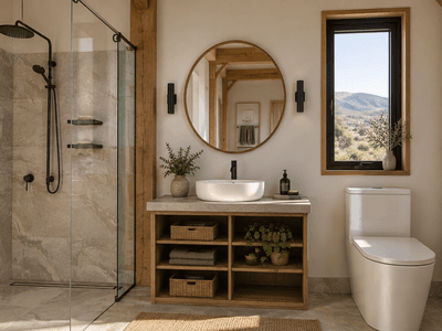 Accessible 100m² timber frame home ensuite by Heritage Timbercraft
