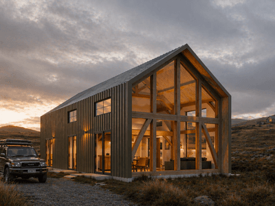 Luxury timber barn home suited to rural lifestyle blocks and coastal properties