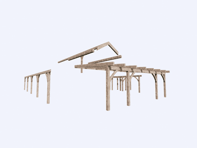 Affordable timber frame barn home hybrid with SIP construction and energy-efficient design