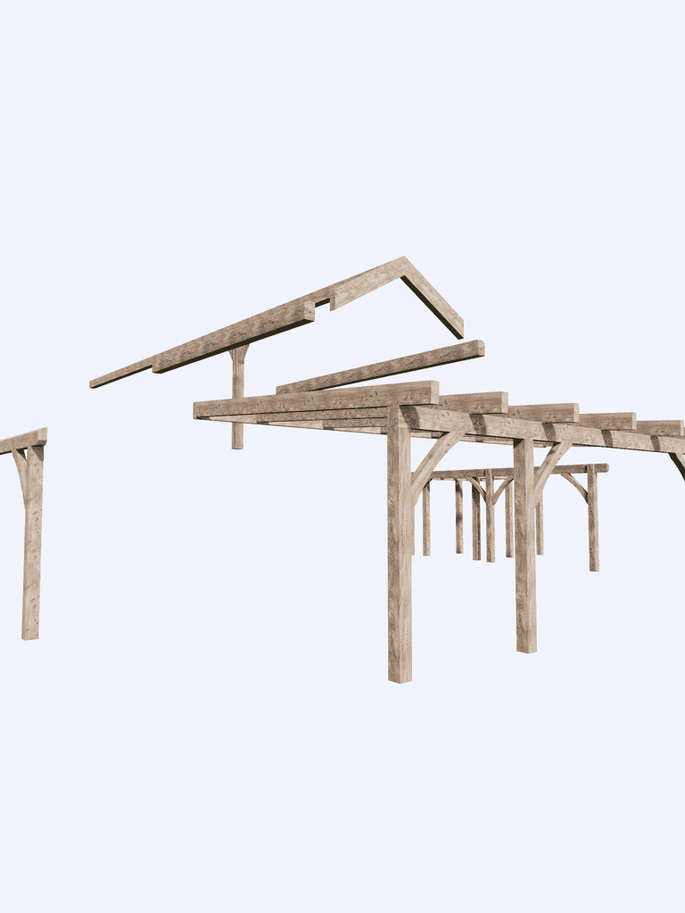 Affordable timber frame barn home hybrid with SIP construction and energy-efficient design