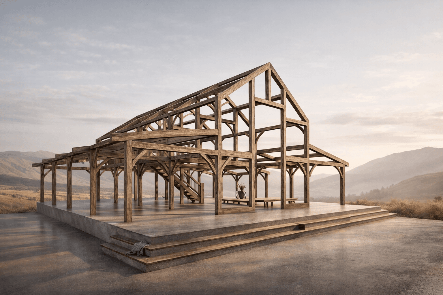 High-end family home with timber frame in NZ