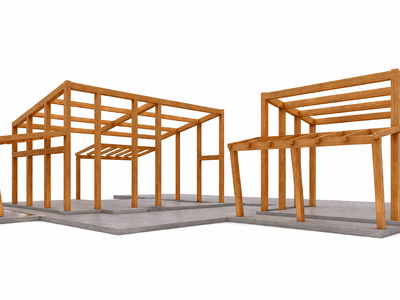 Spacious three bedroom timber frame house with office and contemporary monopitch roof design