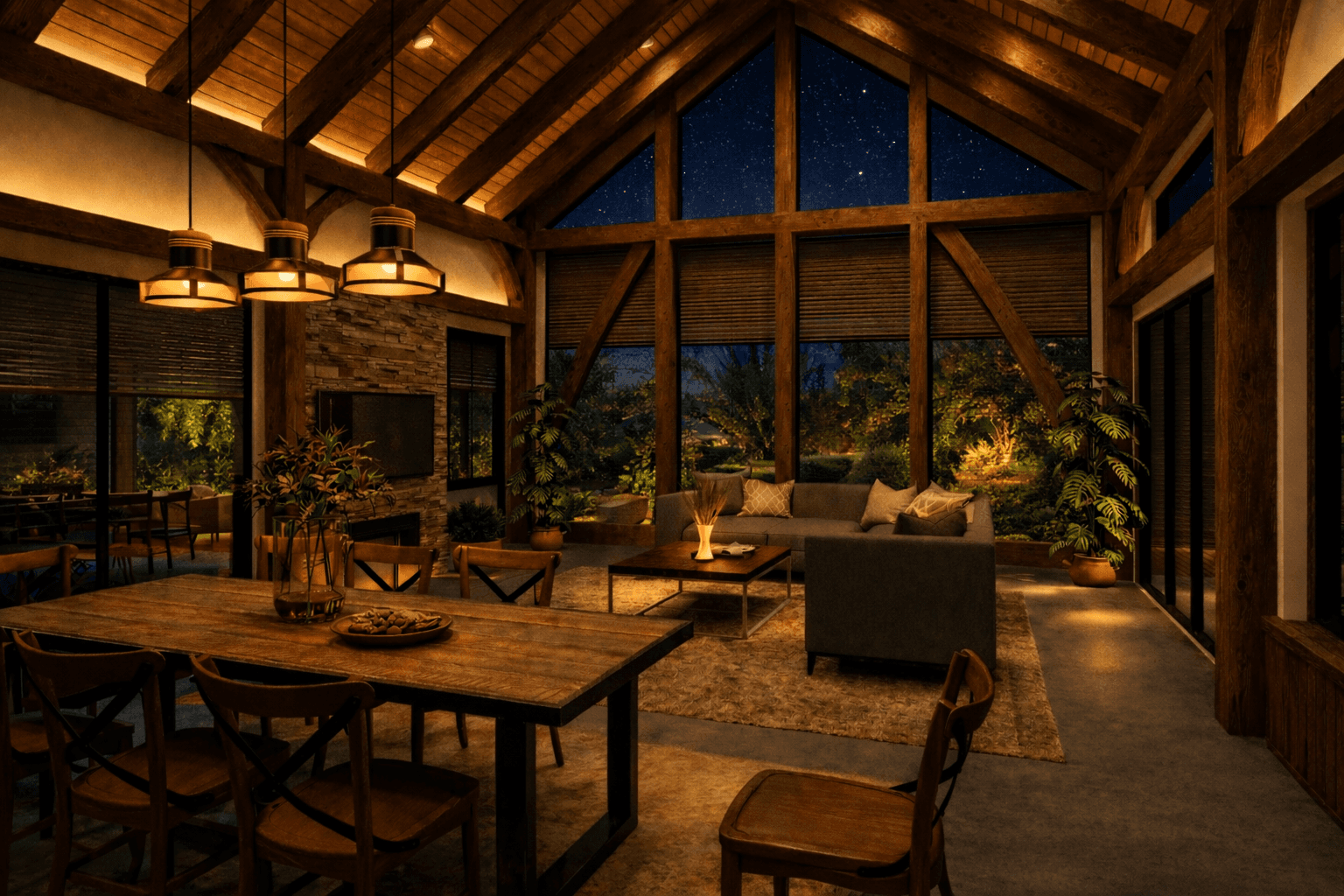 Elegant timber home with open family entertaining space in NZ prairie inspired interior