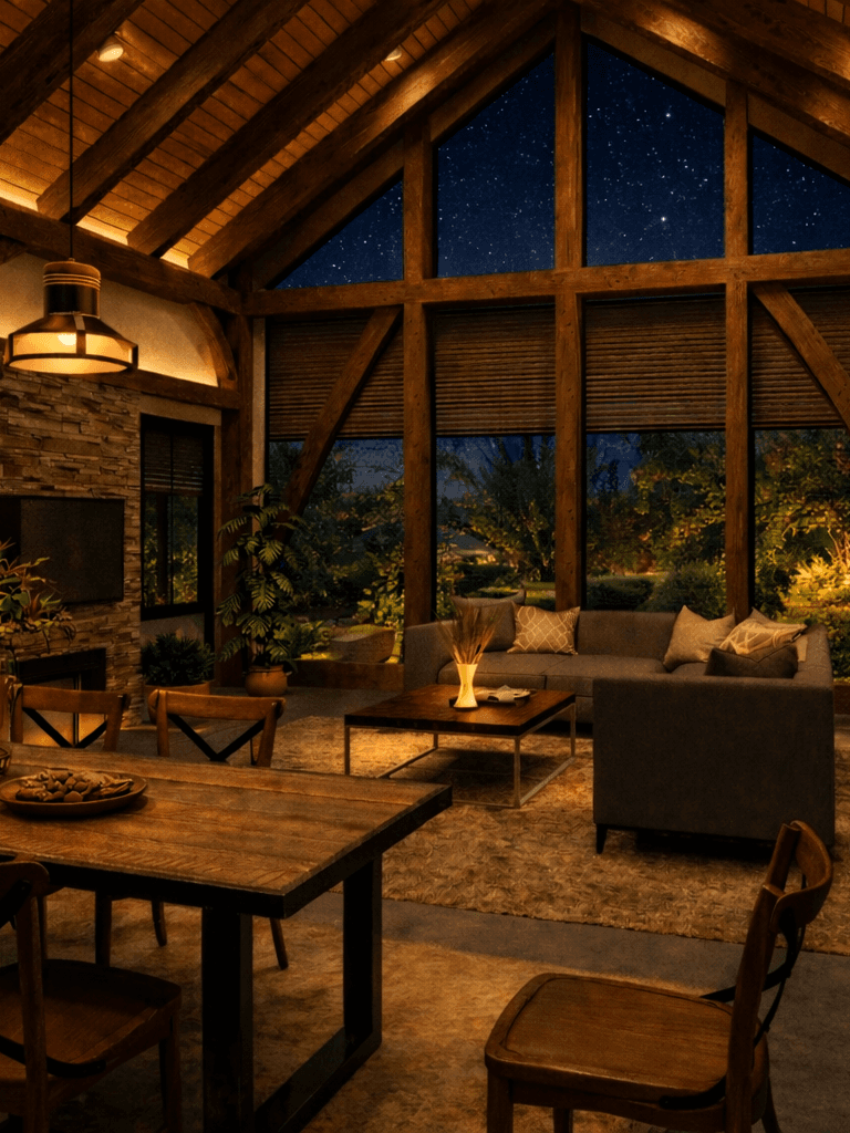 Elegant timber home with open family entertaining space in NZ prairie inspired interior