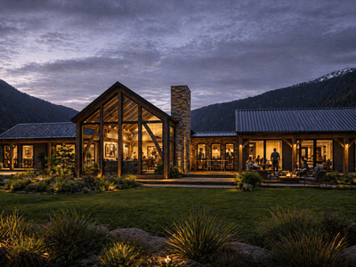 Refined multi-generational timber house in New Zealand