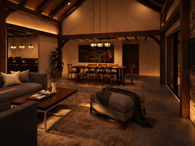 Refined timber home with vaulted ceilings in New Zealand prairie inspired kitchen