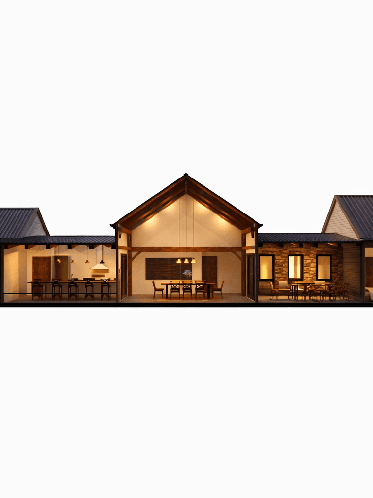 Single-level timber home featuring attic space, dual verandas, and open-plan living