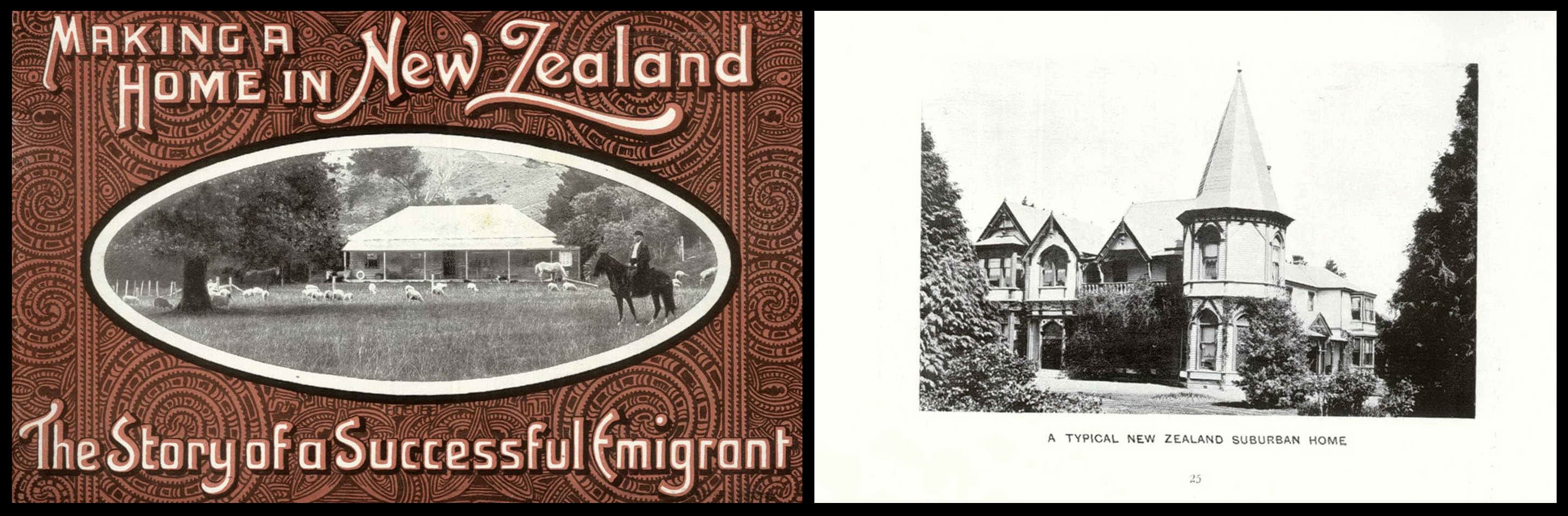 Advertisement from 1900s encouraging emigres to New Zealand