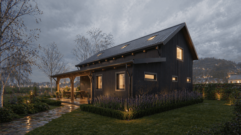Luxury timber frame barn home with expansive 3m veranda and modern rural design