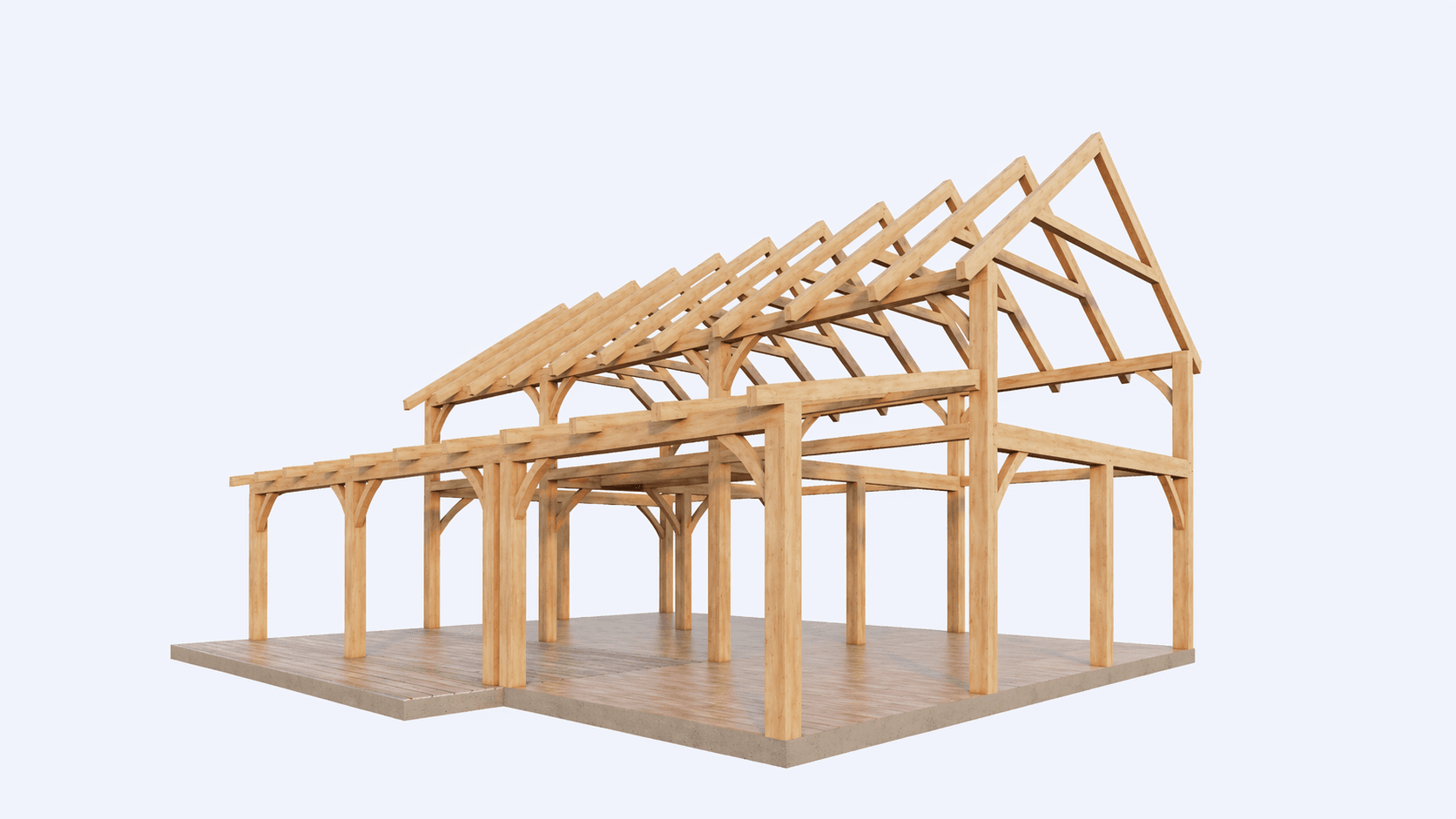 Architectural barn home for younger couples seeking spacious open-plan living - timber frame