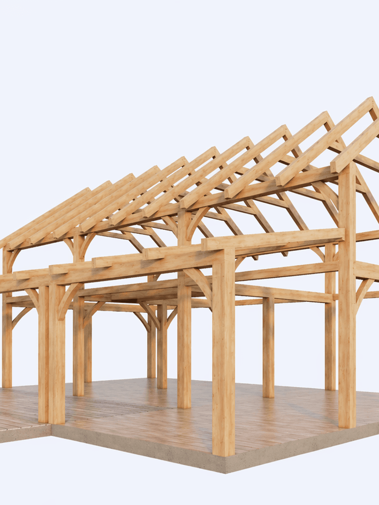 Architectural barn home for younger couples seeking spacious open-plan living - timber frame