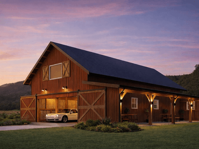 Elegant timber frame barn for vehicle storage NZ - "The Origin" by Heritage Timbercraft