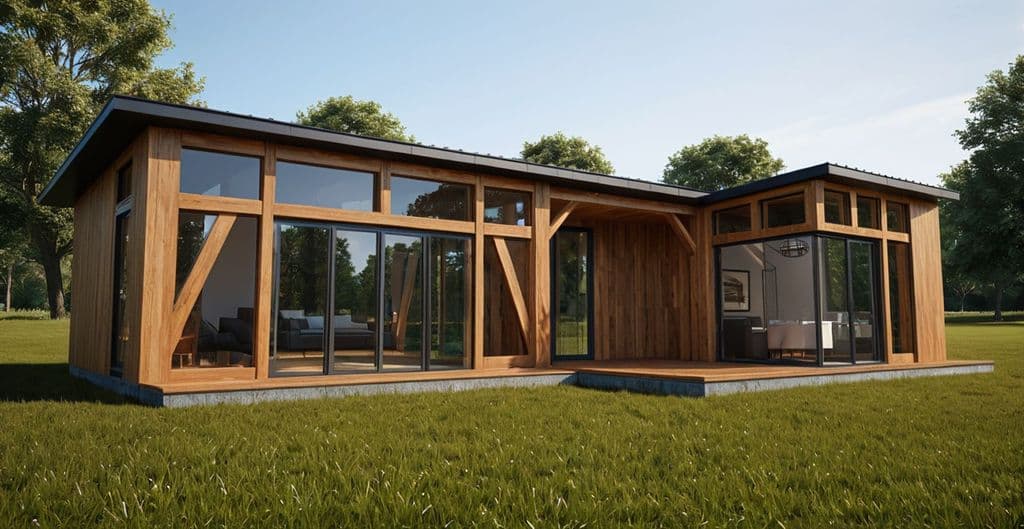 Timber frame barn home design in New Zealand