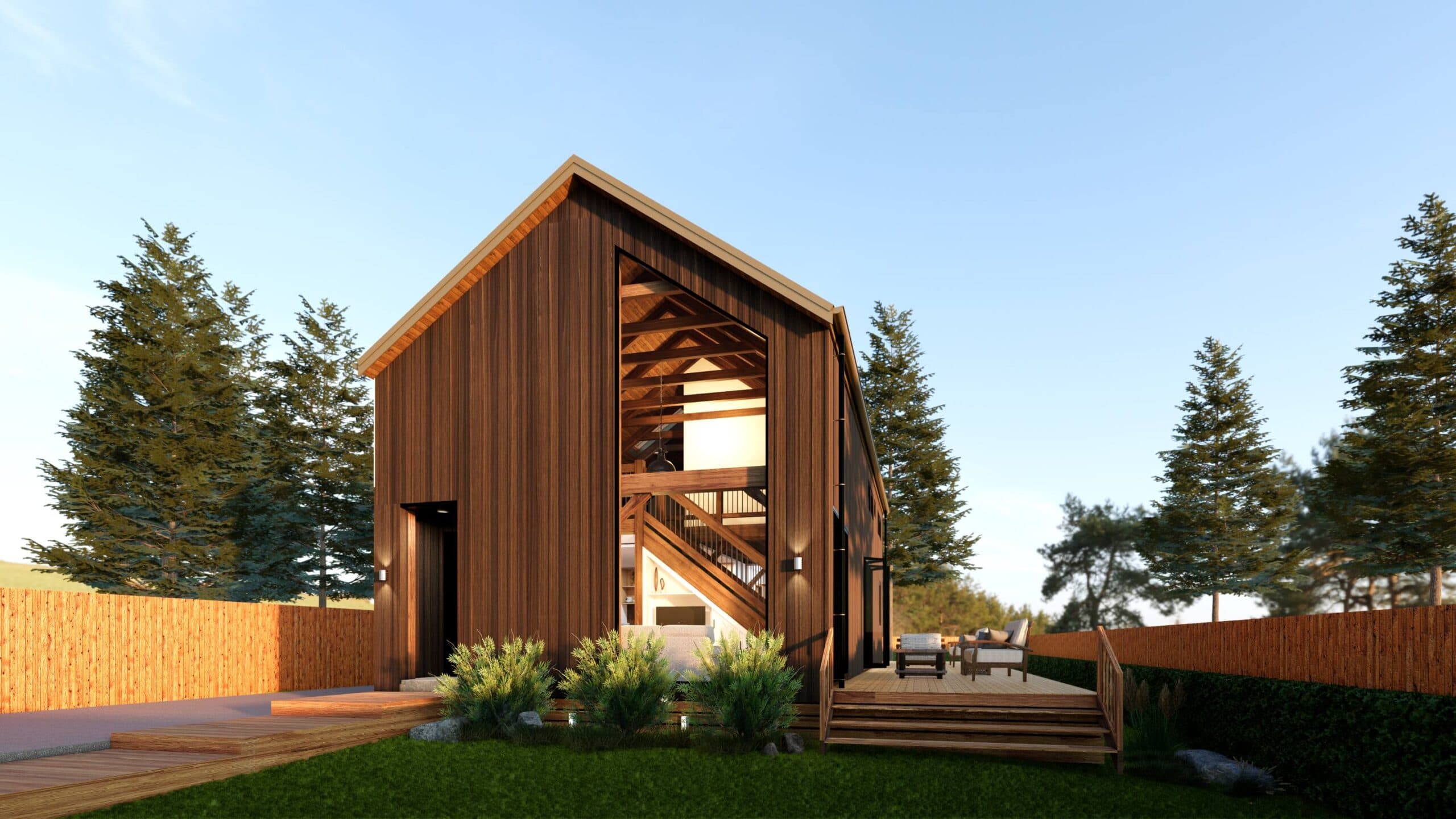 Eco-friendly timber frame house design