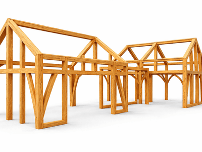 Two-bedroom SIP secondary dwelling with linkway connection and airy loft space for kids