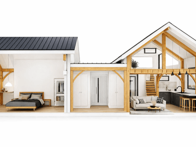Compact 70m² SIP home with gable roof, loft bedroom, and luxury small-living retreat design