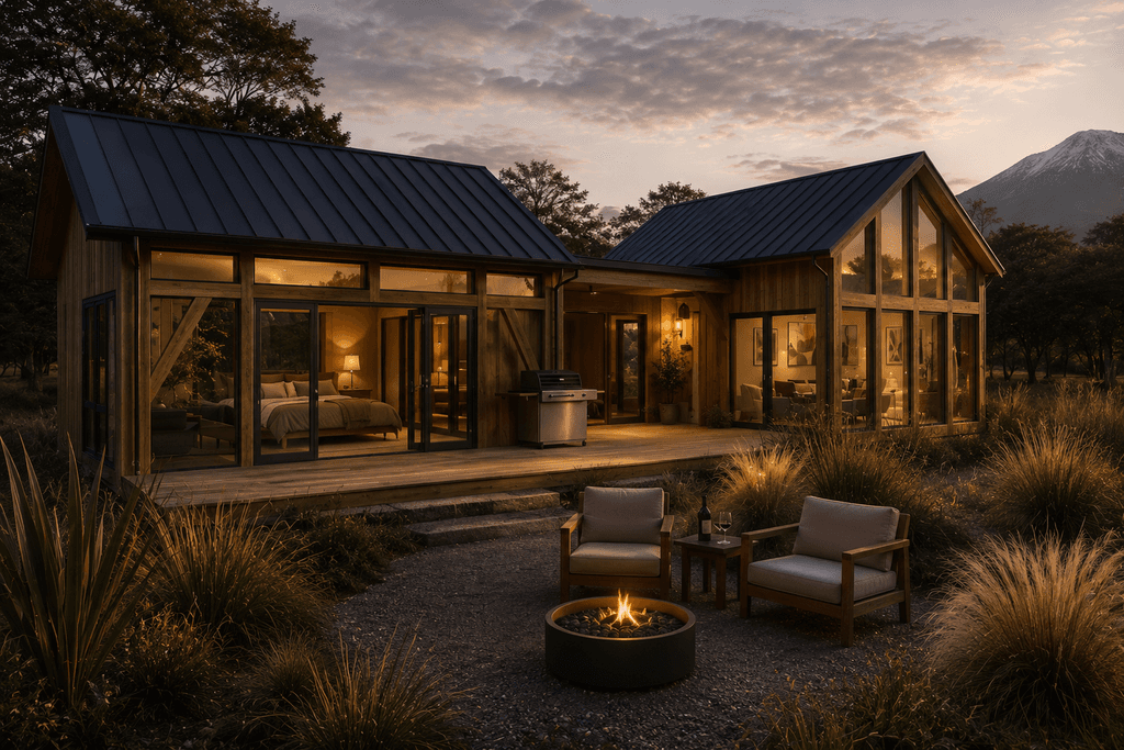 New Zealand Airbnb-ready small timber frame home by Heritage Timbercraft