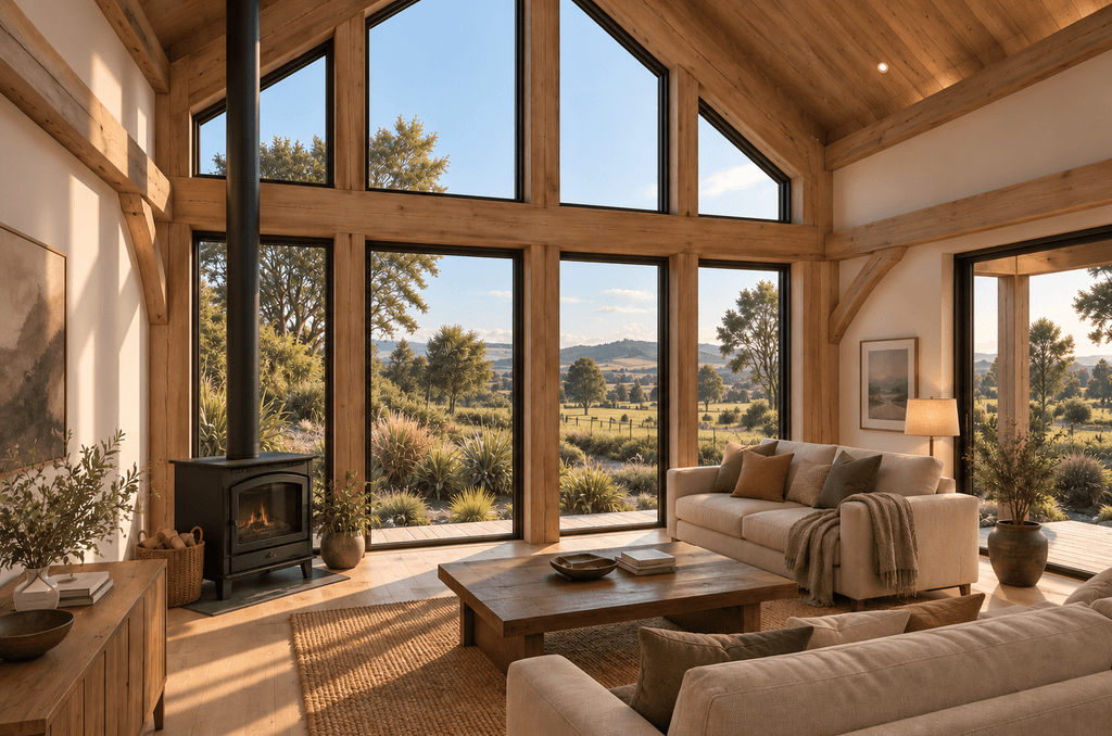 Compact luxury timber home with upstairs loft ideal for Airbnb rental